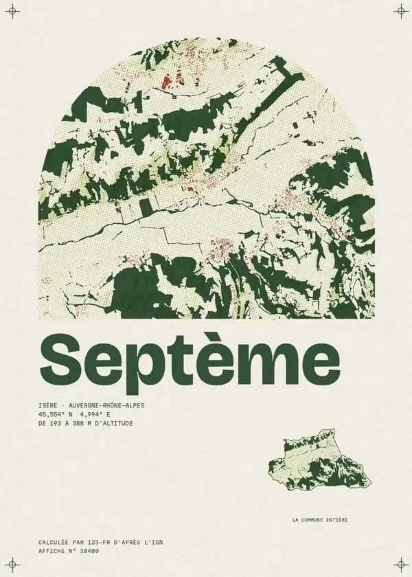 Affiche de Septème, calculée par 123-fr d'après l'IGN