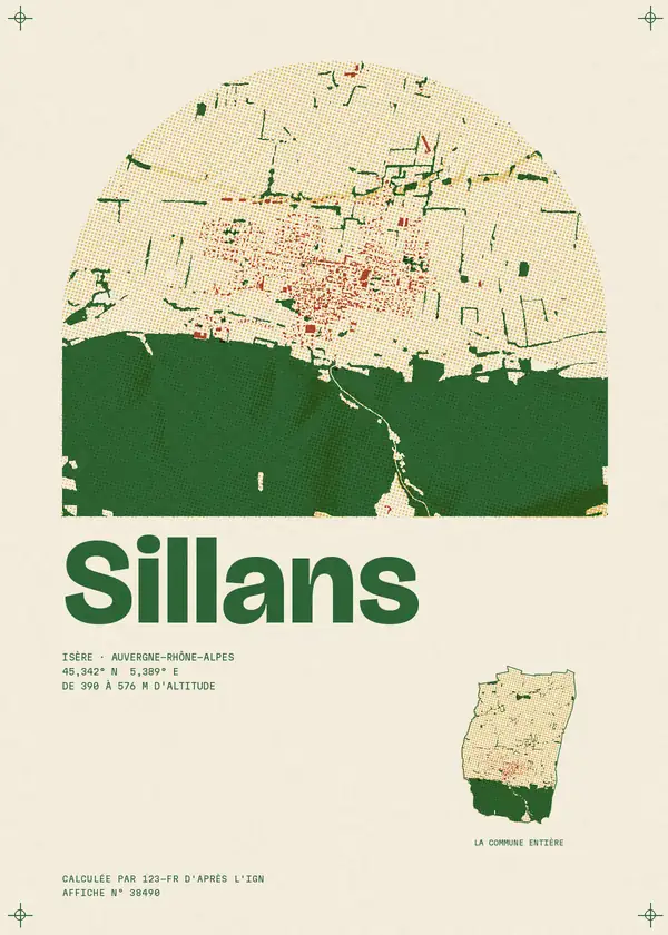 Affiche de Sillans, calculée par 123-fr d'après l'IGN