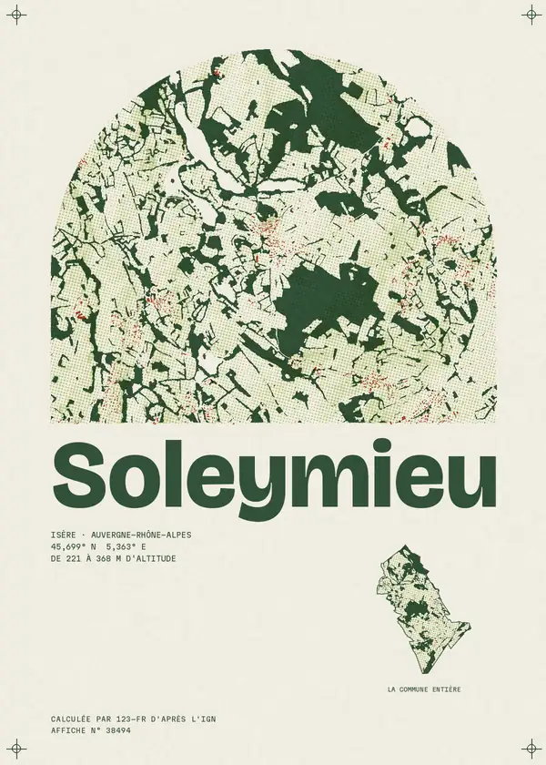 Affiche de Soleymieu, calculée par 123-fr d'après l'IGN
