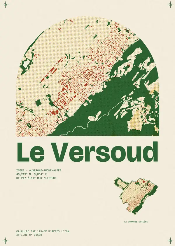 Affiche de Le Versoud, calculée par 123-fr d'après l'IGN