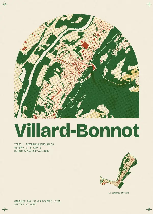 Affiche de Villard-Bonnot, calculée par 123-fr d'après l'IGN