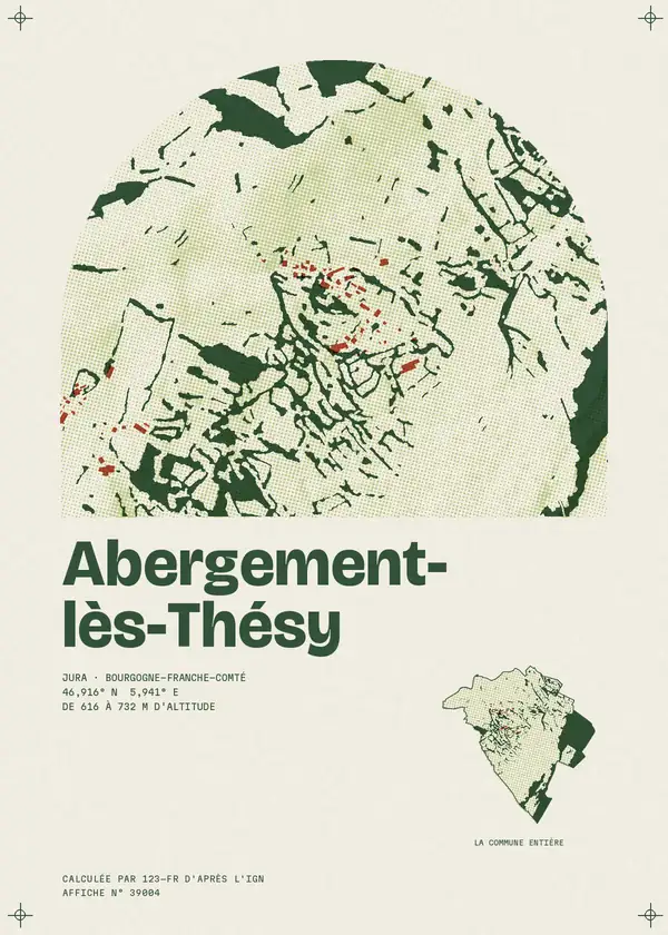 Affiche de Abergement-lès-Thésy, calculée par 123-fr d'après l'IGN