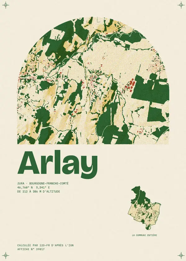 Affiche de Arlay, calculée par 123-fr d'après l'IGN