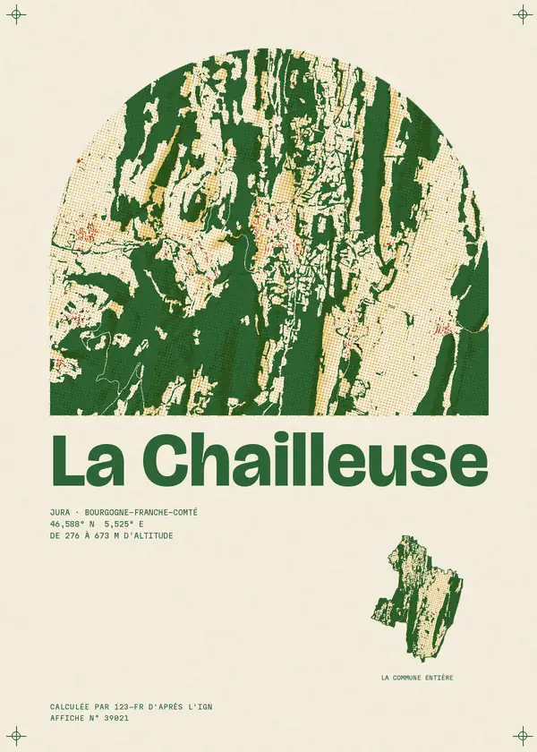 Affiche de La Chailleuse, calculée par 123-fr d'après l'IGN