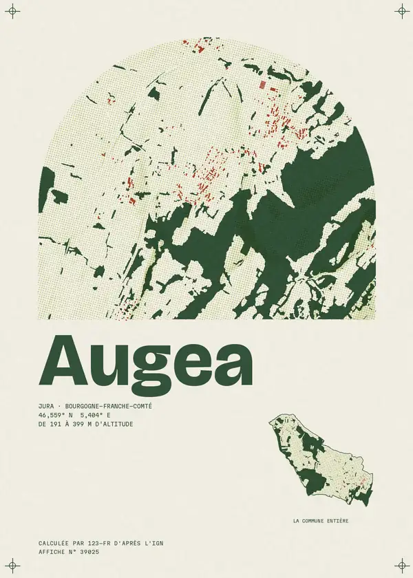 Affiche de Augea, calculée par 123-fr d'après l'IGN