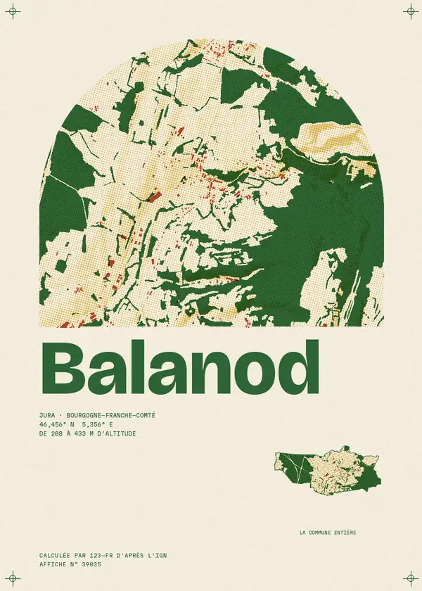 Affiche de Balanod, calculée par 123-fr d'après l'IGN
