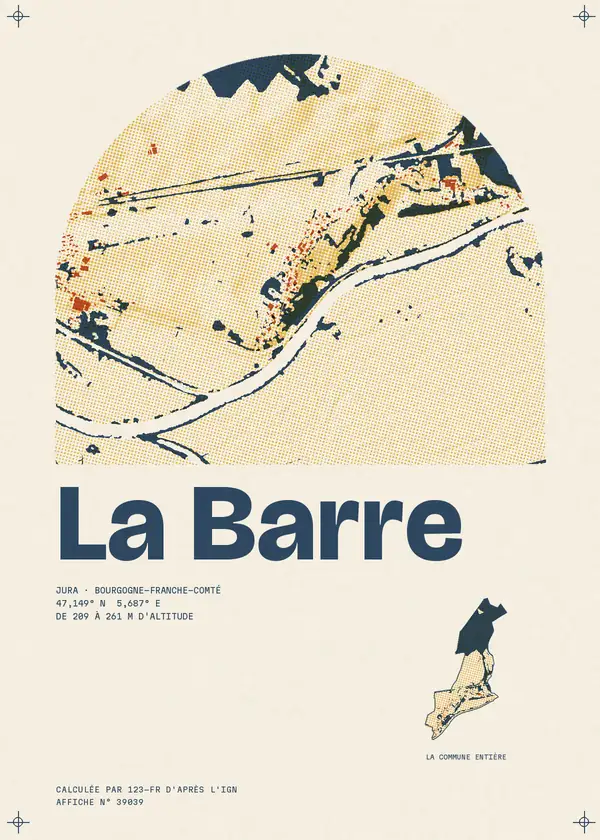 Affiche de La Barre, calculée par 123-fr d'après l'IGN