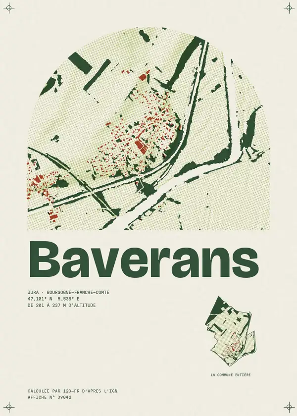 Affiche de Baverans, calculée par 123-fr d'après l'IGN