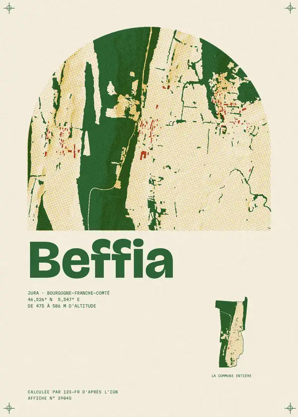 Affiche de Beffia, calculée par 123-fr d'après l'IGN