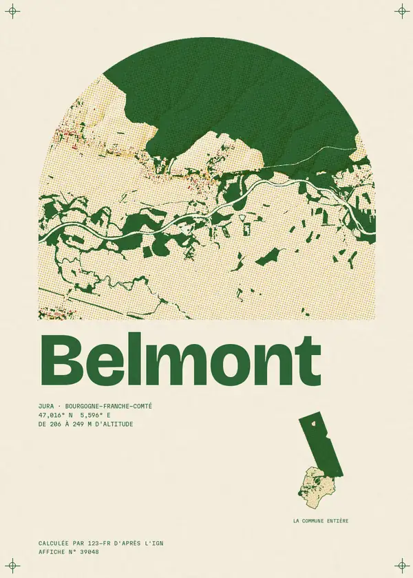 Affiche de Belmont, calculée par 123-fr d'après l'IGN
