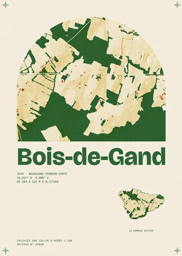 Affiche de Bois-de-Gand, calculée par 123-fr d'après l'IGN