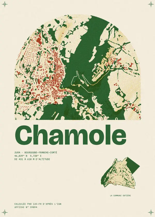 Affiche de Chamole, calculée par 123-fr d'après l'IGN
