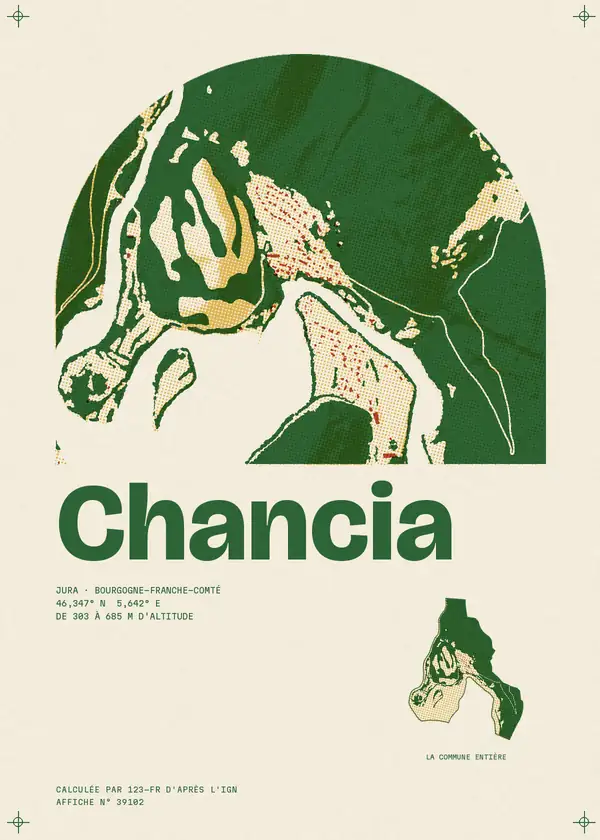 Affiche de Chancia, calculée par 123-fr d'après l'IGN