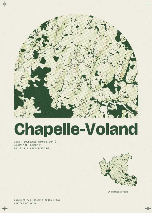 Affiche de Chapelle-Voland, calculée par 123-fr d'après l'IGN