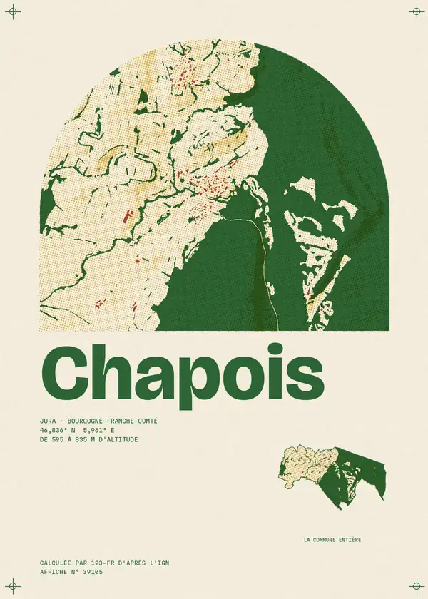 Affiche de Chapois, calculée par 123-fr d'après l'IGN