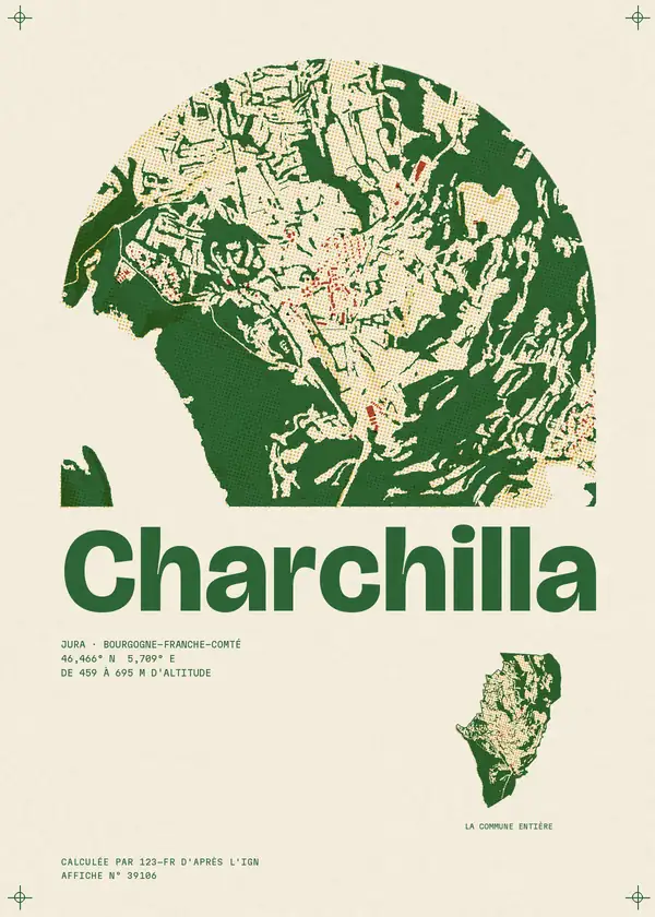 Affiche de Charchilla, calculée par 123-fr d'après l'IGN