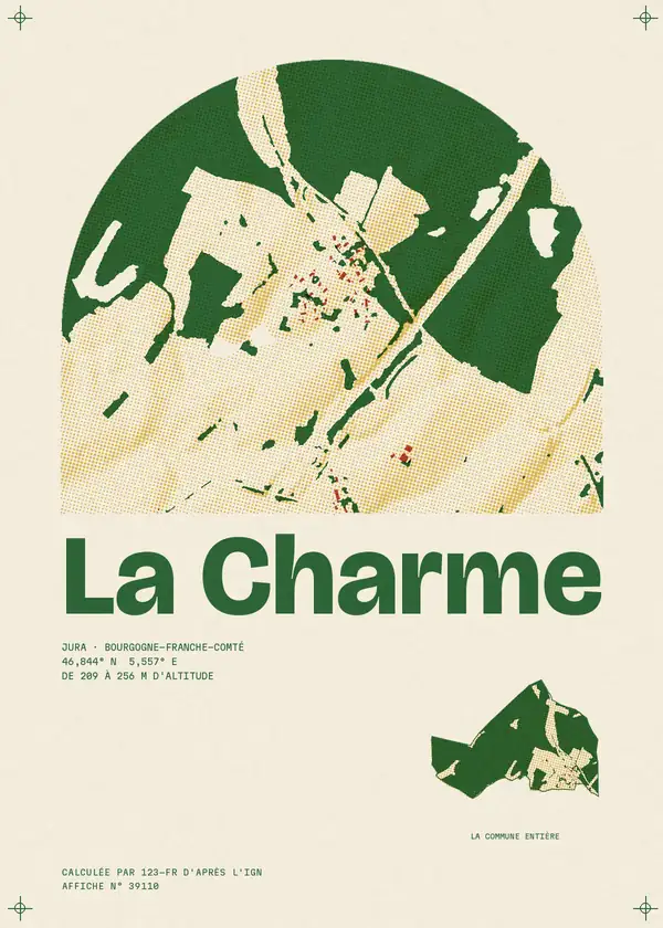 Affiche de La Charme, calculée par 123-fr d'après l'IGN