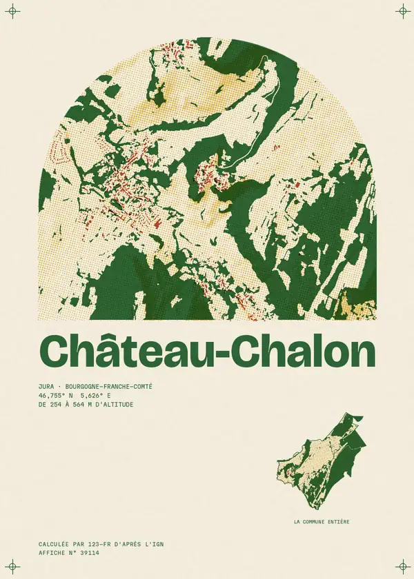 Affiche de Château-Chalon, calculée par 123-fr d'après l'IGN