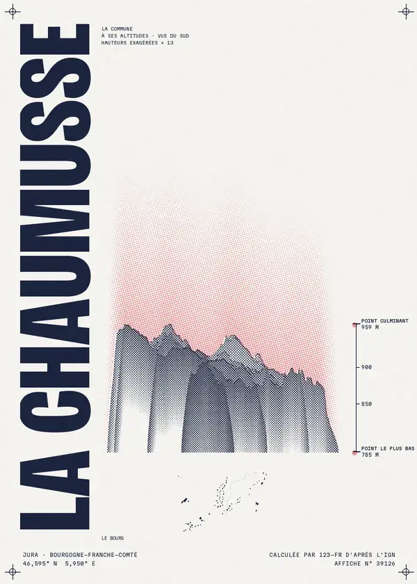 Affiche de La Chaumusse, calculée par 123-fr d'après l'IGN