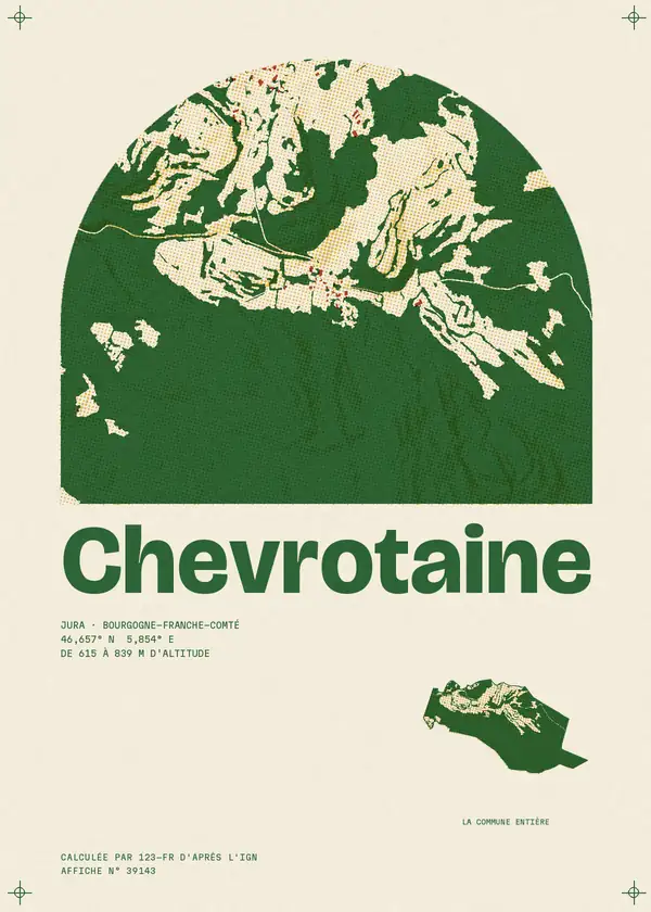 Affiche de Chevrotaine, calculée par 123-fr d'après l'IGN