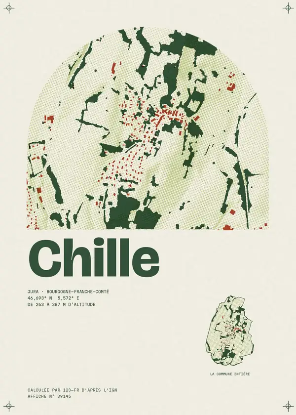 Affiche de Chille, calculée par 123-fr d'après l'IGN