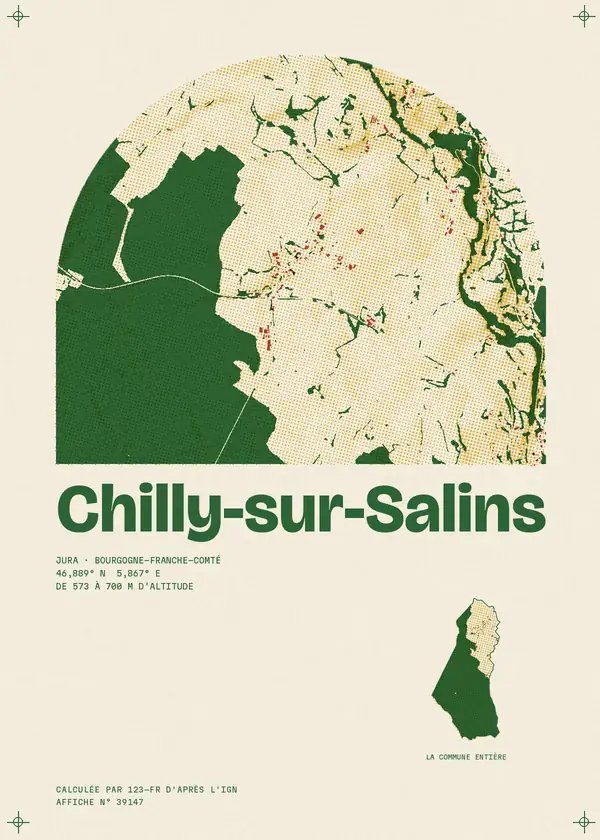 Affiche de Chilly-sur-Salins, calculée par 123-fr d'après l'IGN