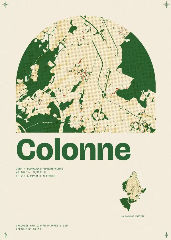 Affiche de Colonne, calculée par 123-fr d'après l'IGN
