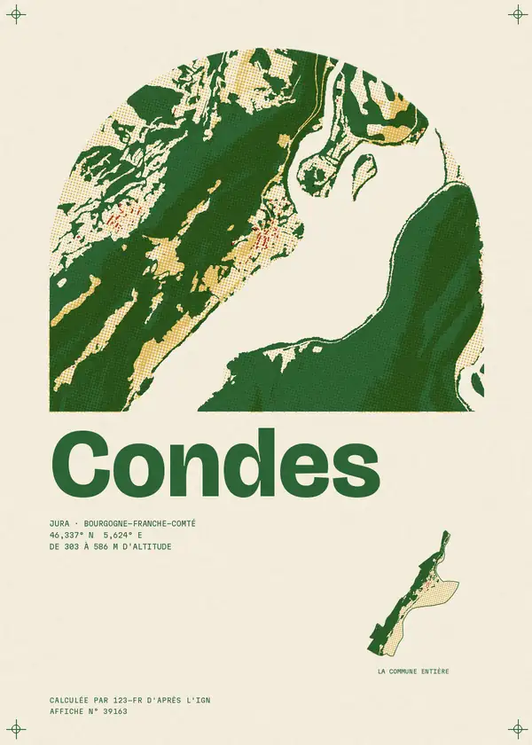 Affiche de Condes, calculée par 123-fr d'après l'IGN