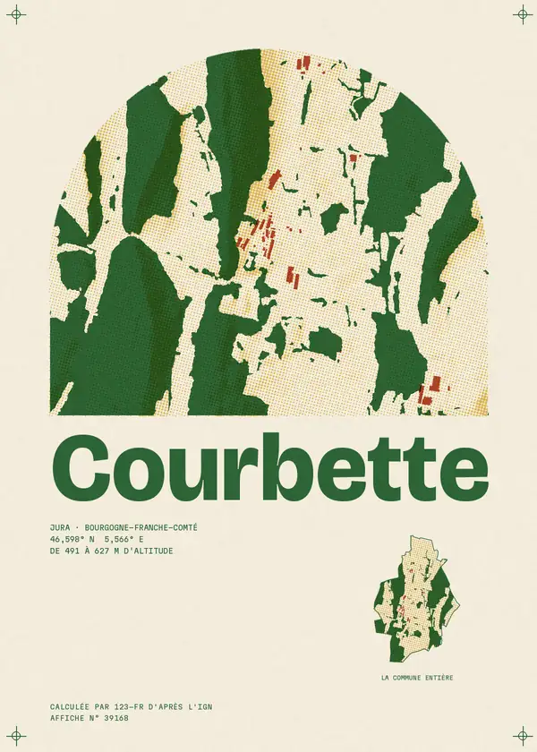 Affiche de Courbette, calculée par 123-fr d'après l'IGN