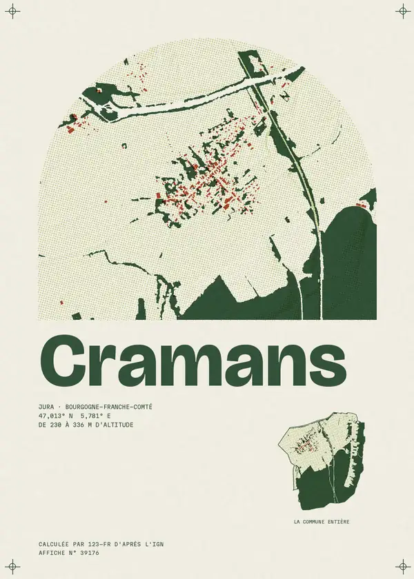 Affiche de Cramans, calculée par 123-fr d'après l'IGN