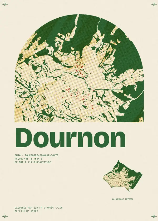 Affiche de Dournon, calculée par 123-fr d'après l'IGN