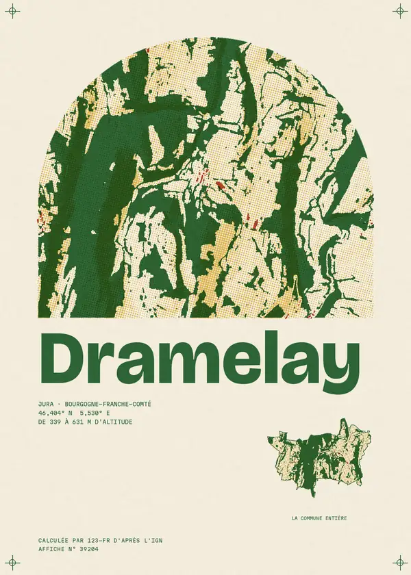 Affiche de Dramelay, calculée par 123-fr d'après l'IGN