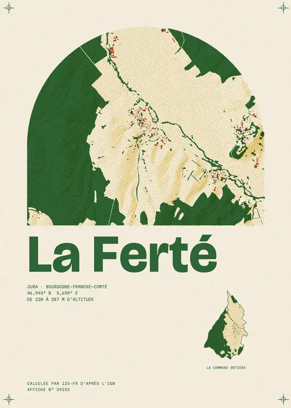 Affiche de La Ferté, calculée par 123-fr d'après l'IGN