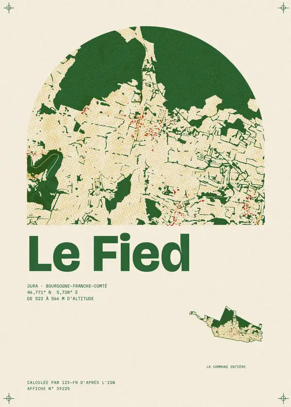Affiche de Le Fied, calculée par 123-fr d'après l'IGN