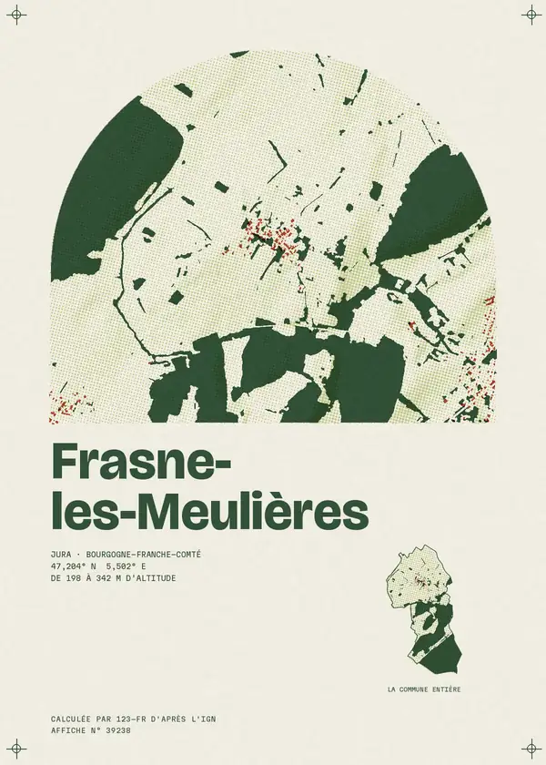 Affiche de Frasne-les-Meulières, calculée par 123-fr d'après l'IGN