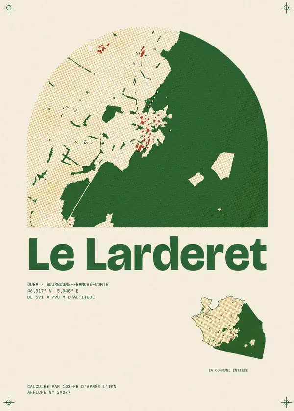 Affiche de Le Larderet, calculée par 123-fr d'après l'IGN