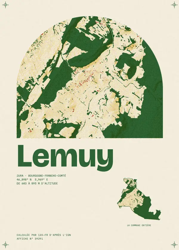 Affiche de Lemuy, calculée par 123-fr d'après l'IGN