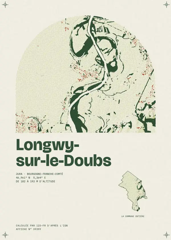 Affiche de Longwy-sur-le-Doubs, calculée par 123-fr d'après l'IGN
