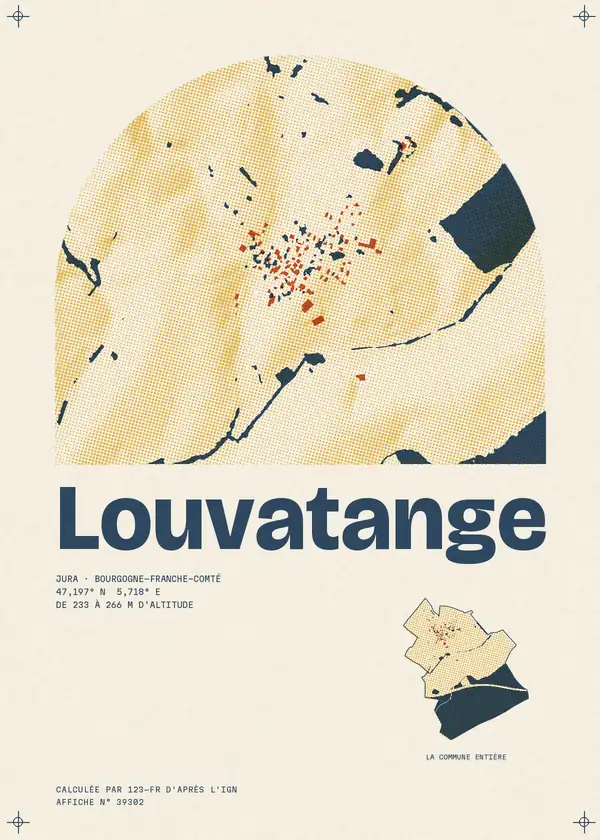 Affiche de Louvatange, calculée par 123-fr d'après l'IGN