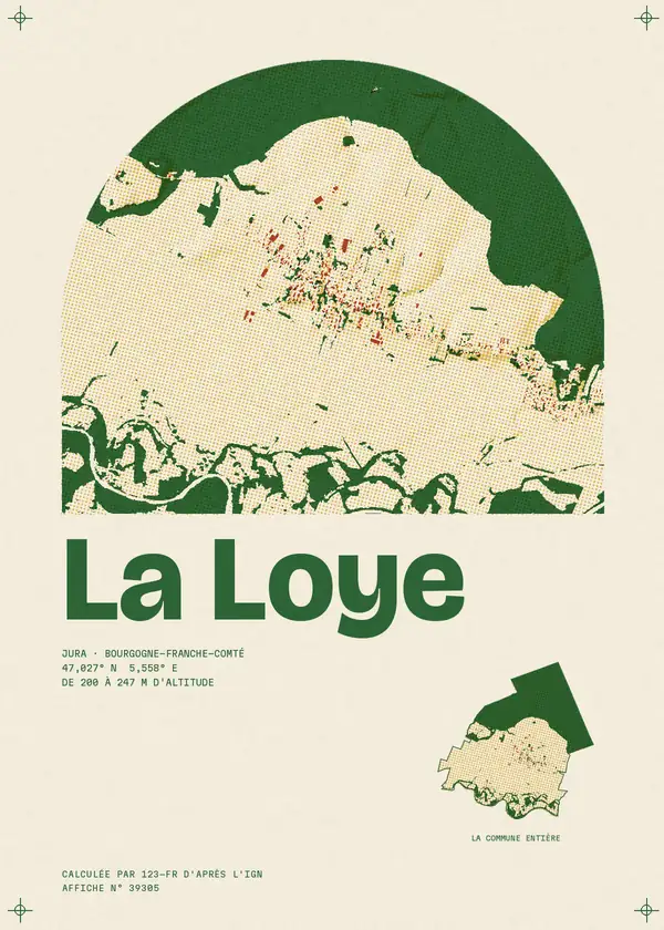 Affiche de La Loye, calculée par 123-fr d'après l'IGN