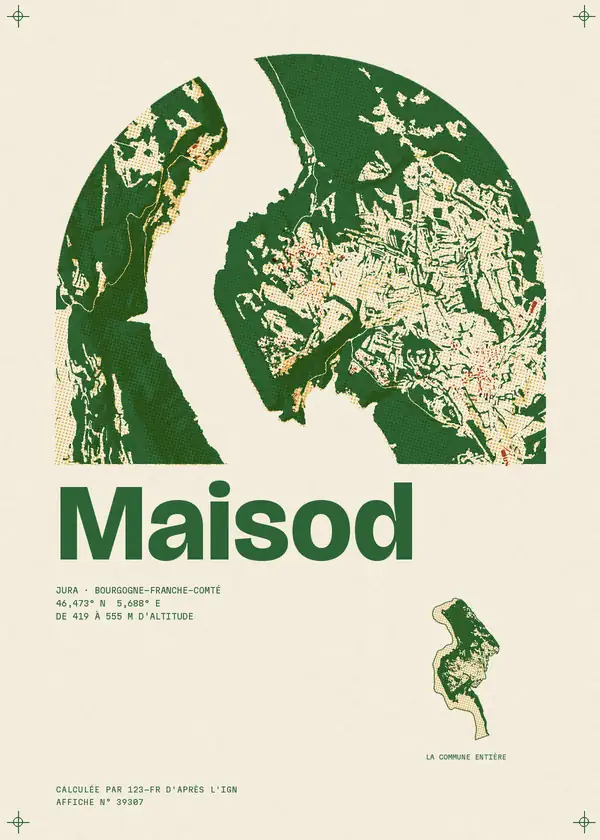 Affiche de Maisod, calculée par 123-fr d'après l'IGN