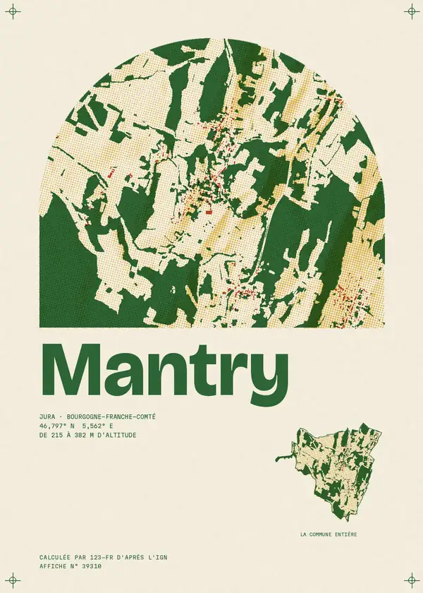Affiche de Mantry, calculée par 123-fr d'après l'IGN