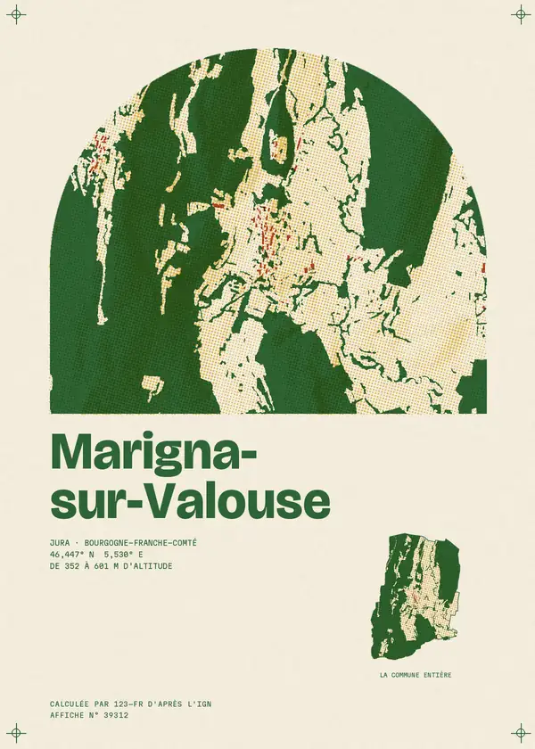 Affiche de Marigna-sur-Valouse, calculée par 123-fr d'après l'IGN
