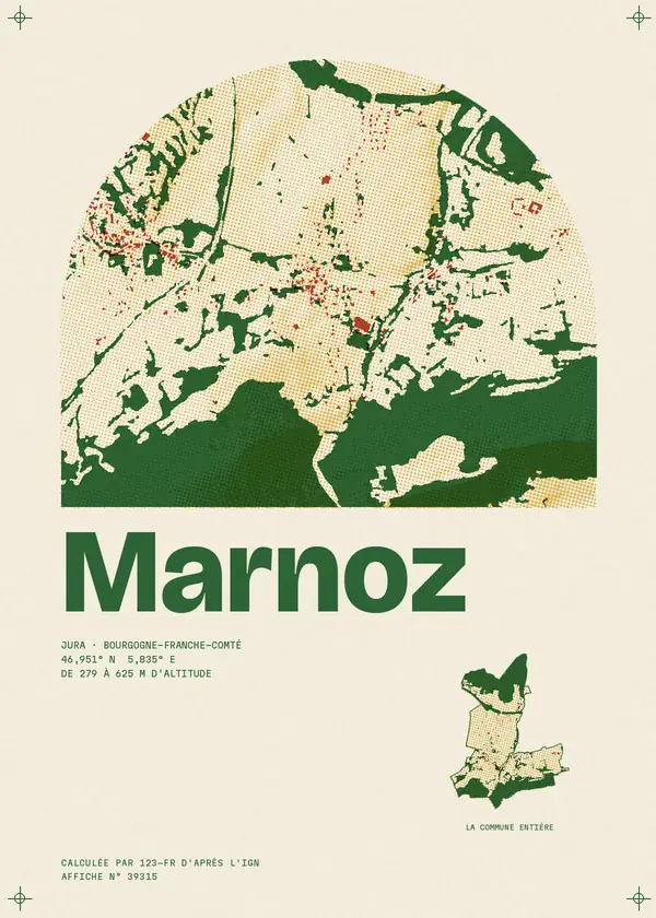 Affiche de Marnoz, calculée par 123-fr d'après l'IGN