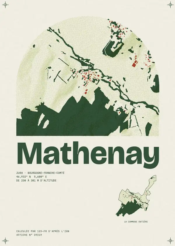 Affiche de Mathenay, calculée par 123-fr d'après l'IGN