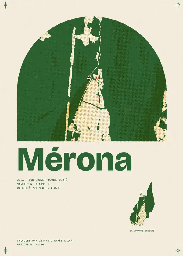 Affiche de Mérona, calculée par 123-fr d'après l'IGN