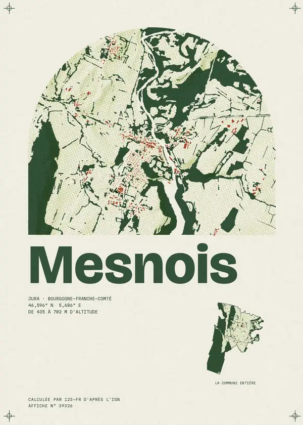 Affiche de Mesnois, calculée par 123-fr d'après l'IGN