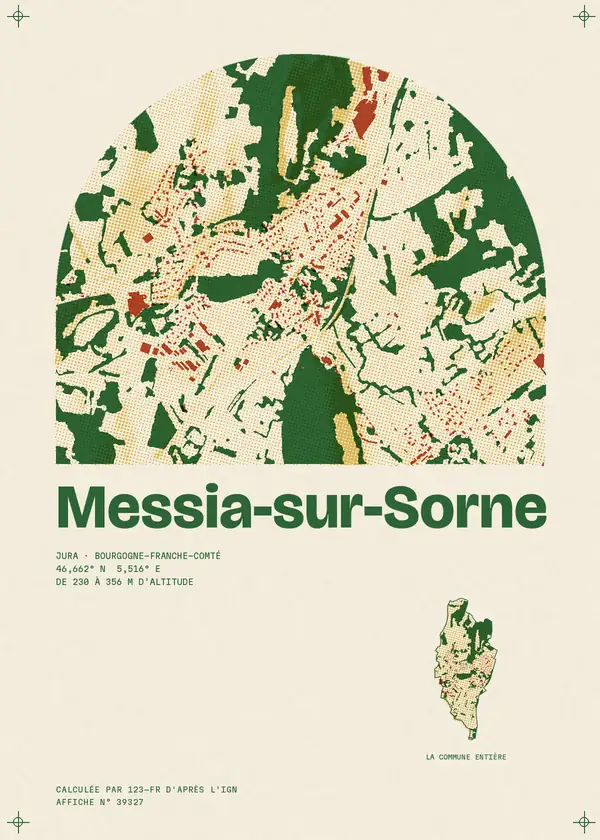 Affiche de Messia-sur-Sorne, calculée par 123-fr d'après l'IGN