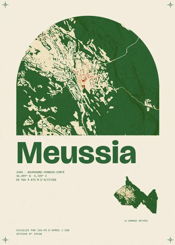 Affiche de Meussia, calculée par 123-fr d'après l'IGN