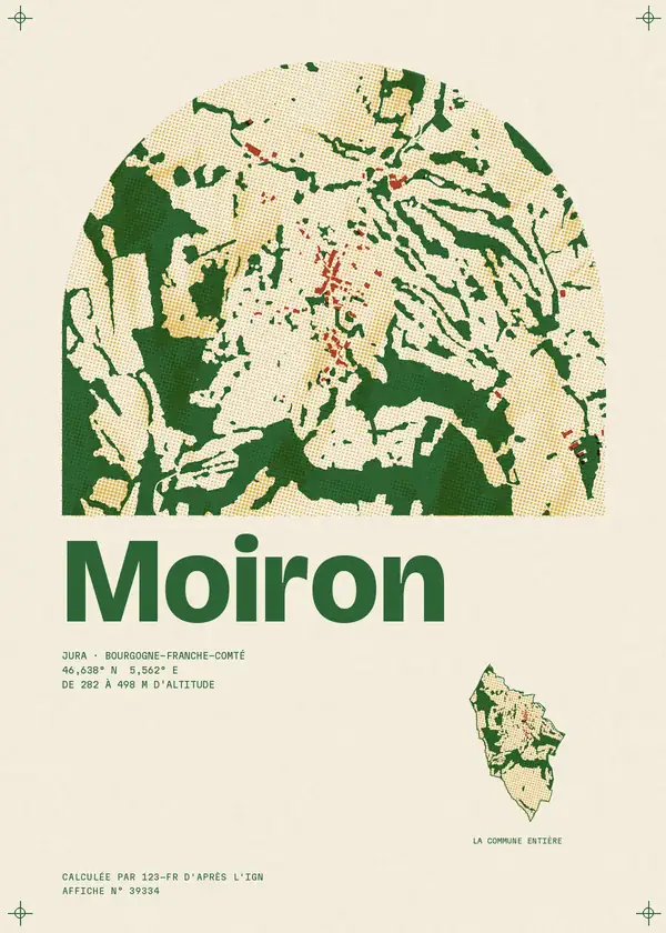 Affiche de Moiron, calculée par 123-fr d'après l'IGN